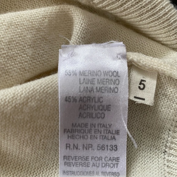 Paolo Valenzi wool blend women’s sweater men’s Ivory, L, Mock neck - Picture 8 of 11